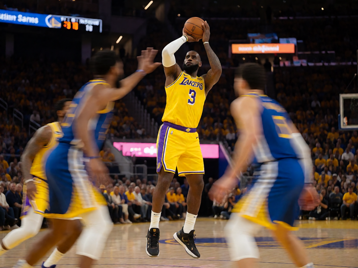 NBA比赛中球员投篮瞬间
